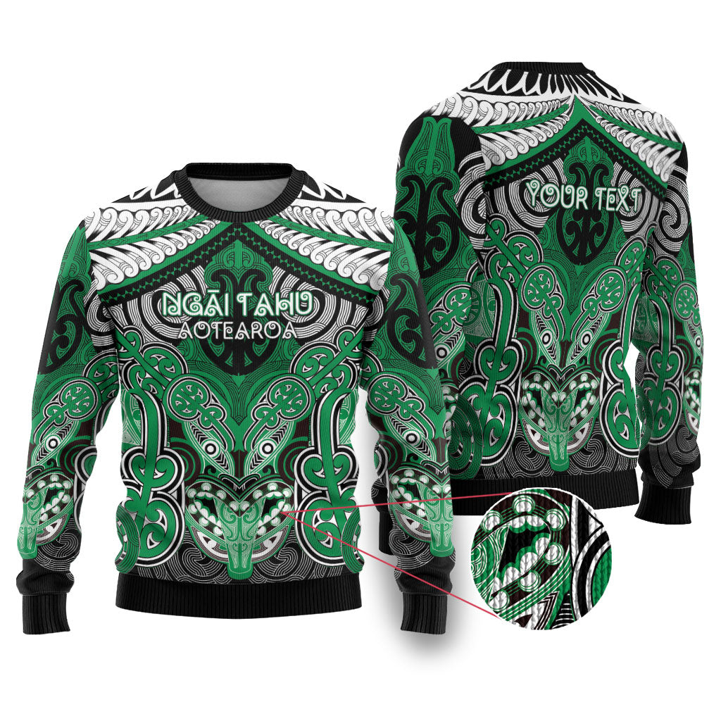 Aotearoa Iwi Ngai Tahu Personalised Ugly Christmas Sweater Maori Kowhaiwhai Pattern