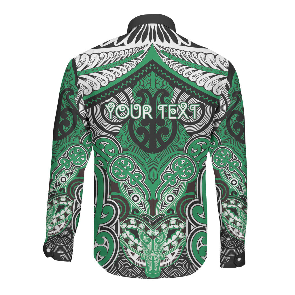 Aotearoa Iwi Ngai Tahu Personalised Long Sleeve Button Shirt Maori Kowhaiwhai Pattern