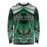 Aotearoa Iwi Ngai Tahu Personalised Long Sleeve Shirt Maori Kowhaiwhai Pattern