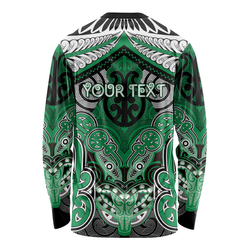 Aotearoa Iwi Ngai Tahu Personalised Long Sleeve Shirt Maori Kowhaiwhai Pattern
