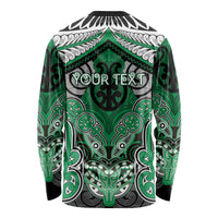 Aotearoa Iwi Ngai Tahu Personalised Long Sleeve Shirt Maori Kowhaiwhai Pattern