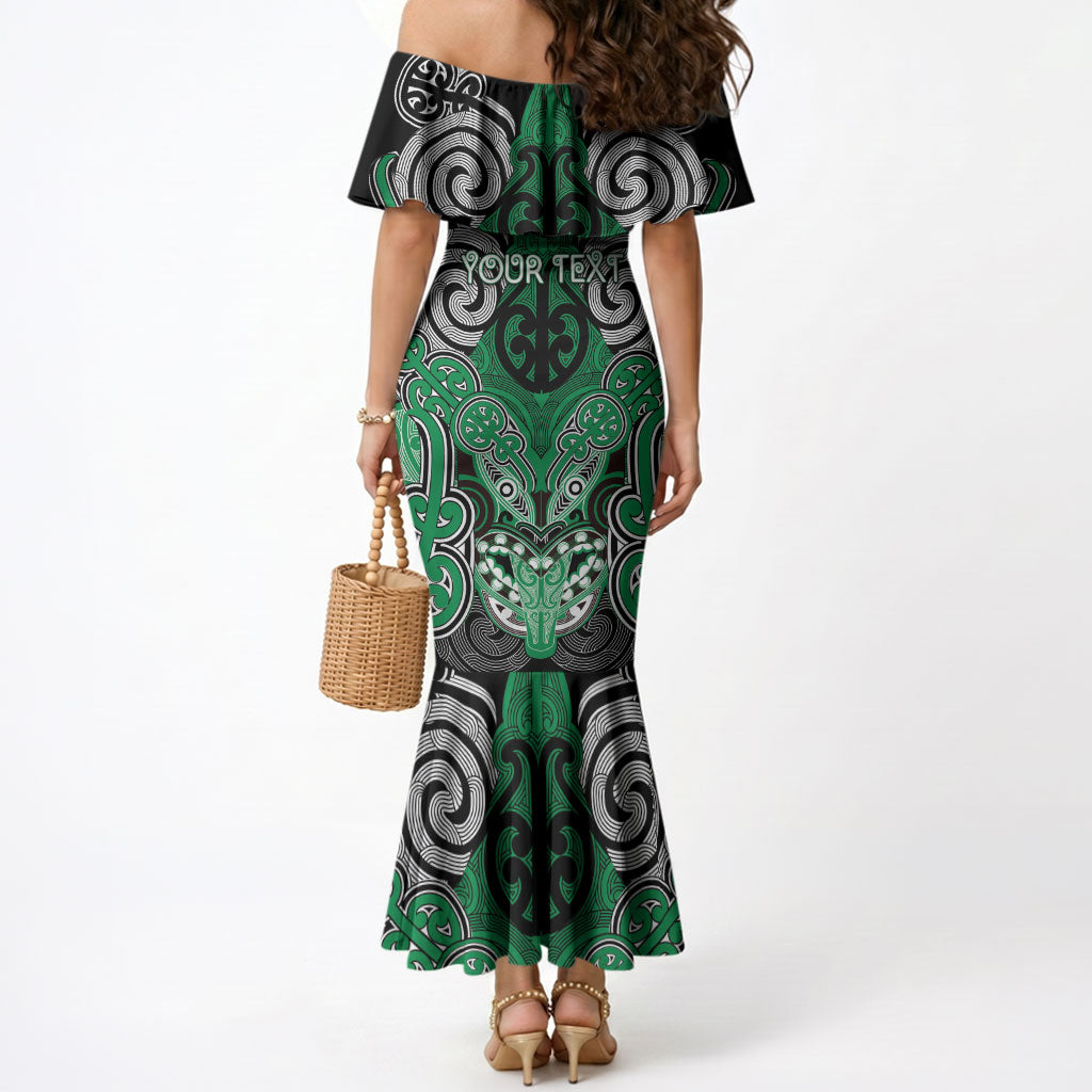 Aotearoa Iwi Ngai Tahu Personalised Mermaid Dress Maori Kowhaiwhai Pattern