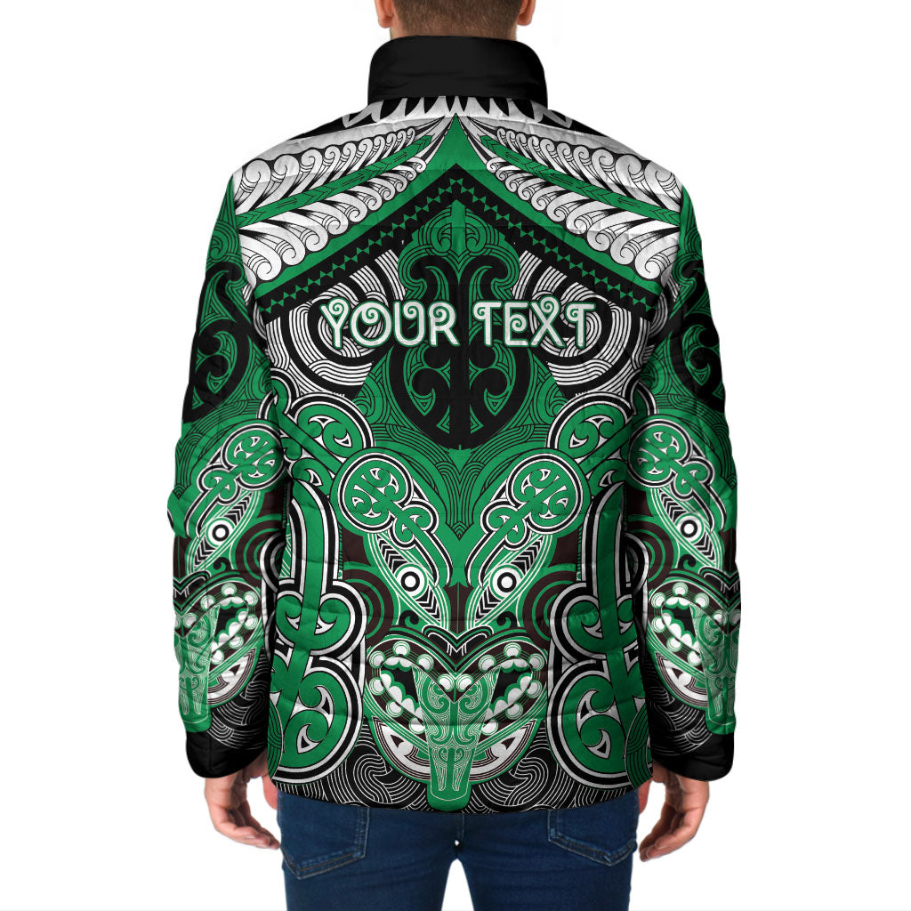 Aotearoa Iwi Ngai Tahu Personalised Padded Jacket Maori Kowhaiwhai Pattern