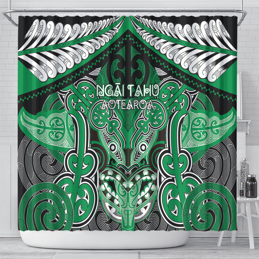 Aotearoa Iwi Ngai Tahu Shower Curtain Maori Kowhaiwhai Pattern