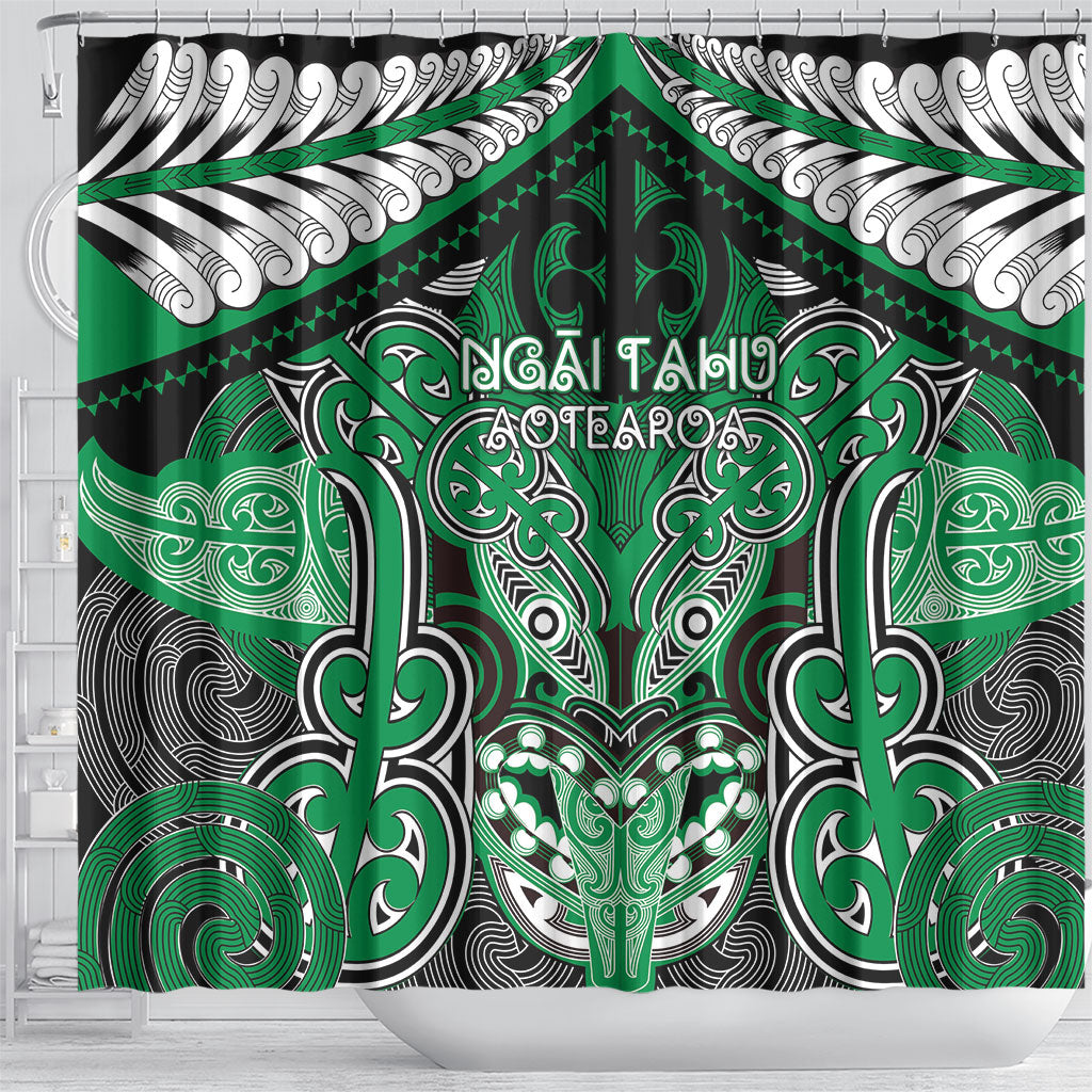 Aotearoa Iwi Ngai Tahu Shower Curtain Maori Kowhaiwhai Pattern