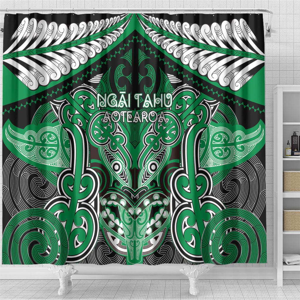 Aotearoa Iwi Ngai Tahu Shower Curtain Maori Kowhaiwhai Pattern