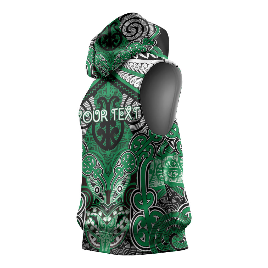 Aotearoa Iwi Ngai Tahu Personalised Sleeveless Hoodie Maori Kowhaiwhai Pattern