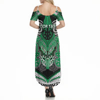 Aotearoa Iwi Ngai Tahu Personalised Summer Maxi Dress Maori Kowhaiwhai Pattern