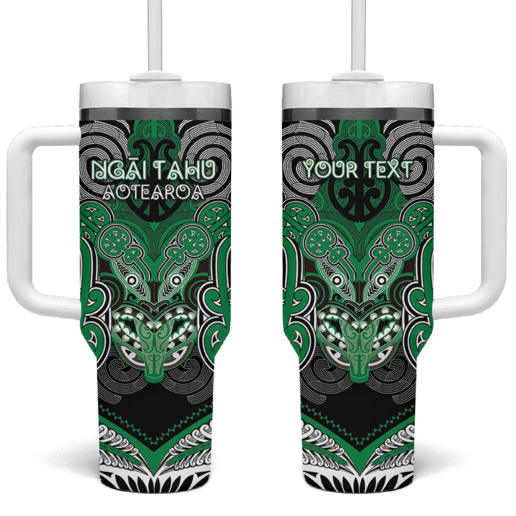 Aotearoa Iwi Ngai Tahu Personalised Tumbler With Handle Maori Kowhaiwhai Pattern