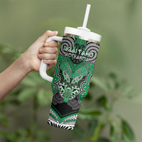Aotearoa Iwi Ngai Tahu Personalised Tumbler With Handle Maori Kowhaiwhai Pattern