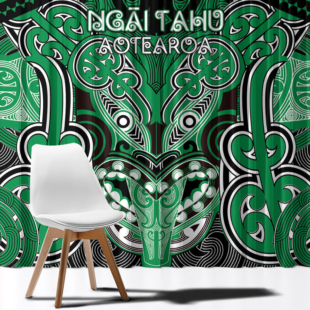 Aotearoa Iwi Ngai Tahu Window Curtain Maori Kowhaiwhai Pattern