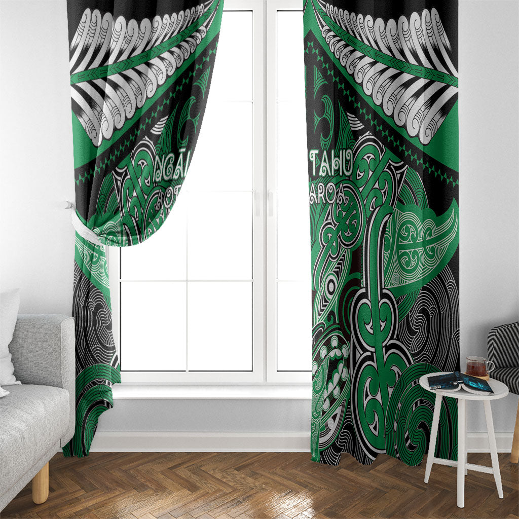 Aotearoa Iwi Ngai Tahu Window Curtain Maori Kowhaiwhai Pattern