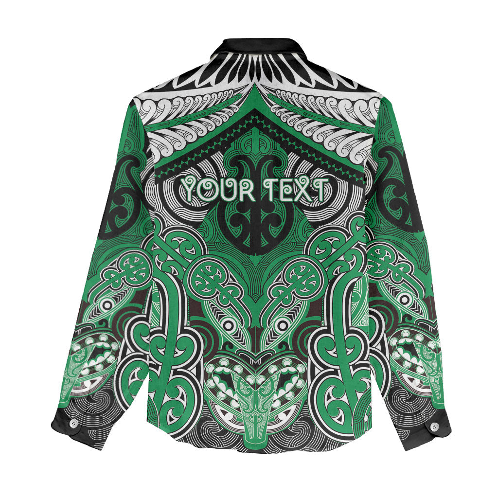 Aotearoa Iwi Ngai Tahu Personalised Women Casual Shirt Maori Kowhaiwhai Pattern