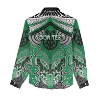 Aotearoa Iwi Ngai Tahu Personalised Women Casual Shirt Maori Kowhaiwhai Pattern