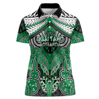 Aotearoa Iwi Ngai Tahu Personalised Women Polo Shirt Maori Kowhaiwhai Pattern