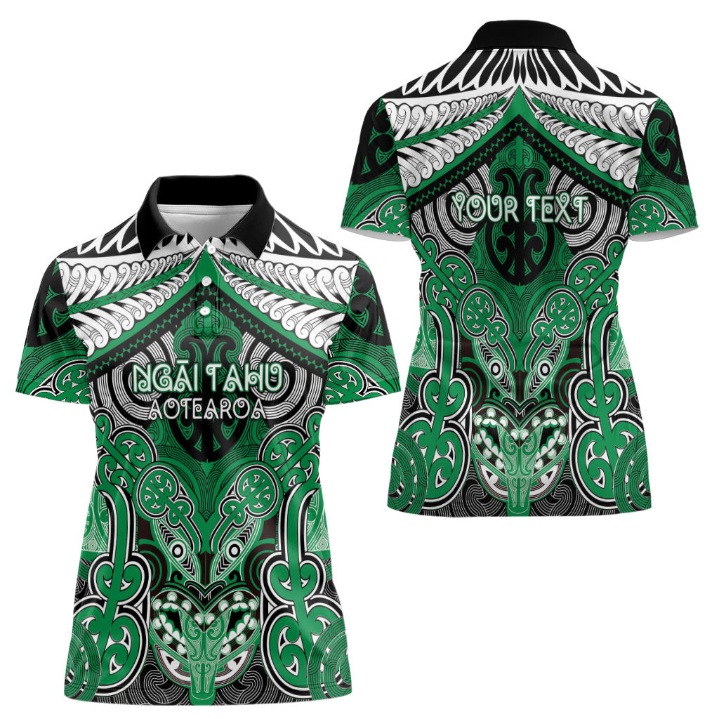 Aotearoa Iwi Ngai Tahu Personalised Women Polo Shirt Maori Kowhaiwhai Pattern