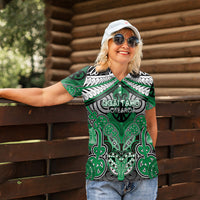 Aotearoa Iwi Ngai Tahu Personalised Women Polo Shirt Maori Kowhaiwhai Pattern