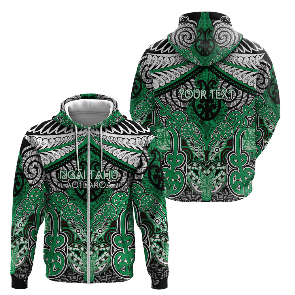 Aotearoa Iwi Ngai Tahu Personalised Zip Hoodie Maori Kowhaiwhai Pattern