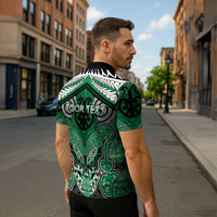 Aotearoa Iwi Ngai Tahu Personalised Zipper Polo Shirt Maori Kowhaiwhai Pattern