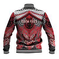 Aotearoa Iwi Te Arawa Personalised Baseball Jacket Maori Kowhaiwhai Pattern