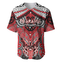 Aotearoa Iwi Te Arawa Personalised Baseball Jersey Maori Kowhaiwhai Pattern