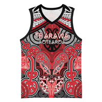 Aotearoa Iwi Te Arawa Personalised Basketball Jersey Maori Kowhaiwhai Pattern