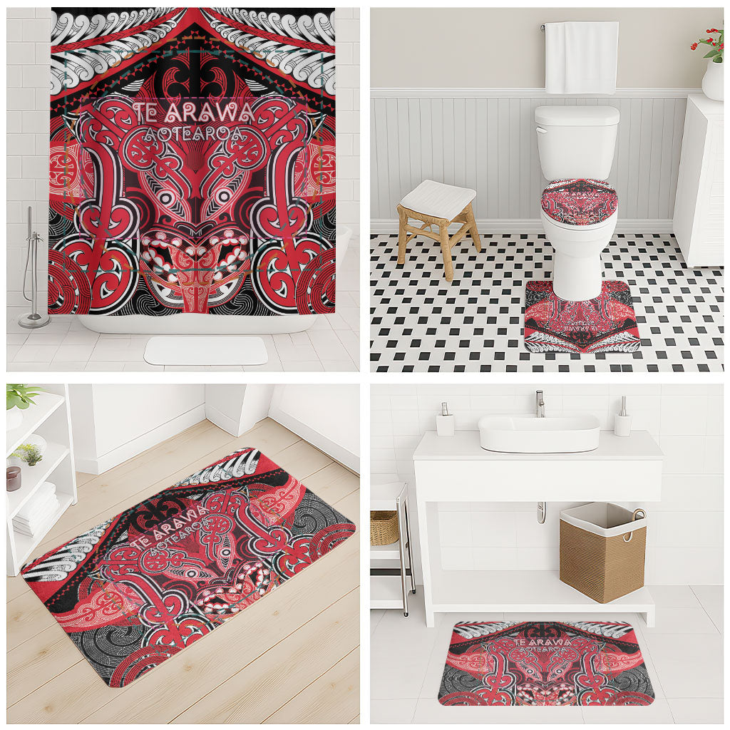 Aotearoa Iwi Te Arawa Bathroom Set Maori Kowhaiwhai Pattern