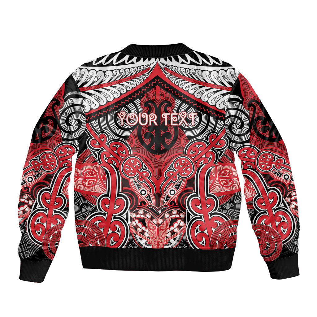 Aotearoa Iwi Te Arawa Personalised Bomber Jacket Maori Kowhaiwhai Pattern