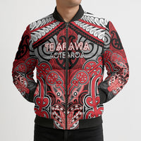 Aotearoa Iwi Te Arawa Personalised Bomber Puffer Jacket Maori Kowhaiwhai Pattern