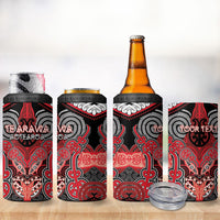Aotearoa Iwi Te Arawa Personalised 4 in 1 Can Cooler Tumbler Maori Kowhaiwhai Pattern