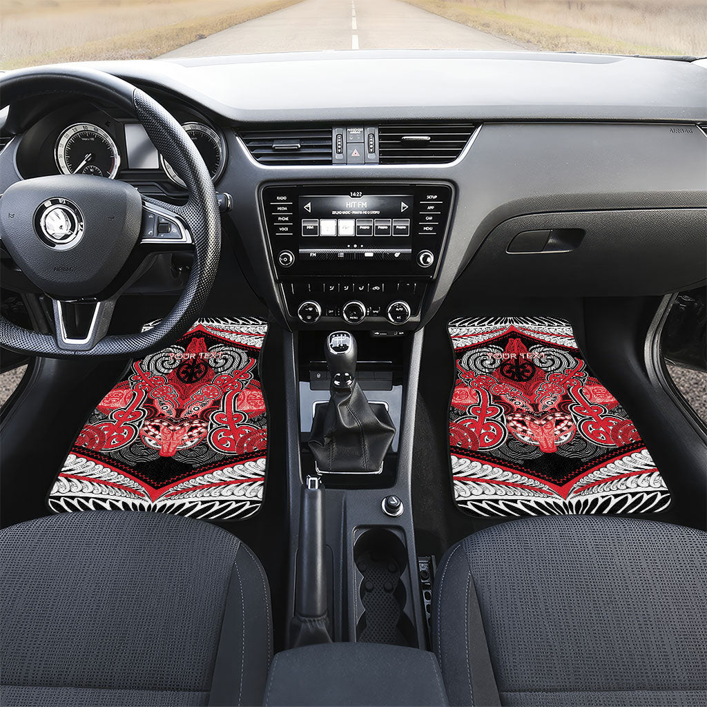 Aotearoa Iwi Te Arawa Personalised Car Mats Maori Kowhaiwhai Pattern