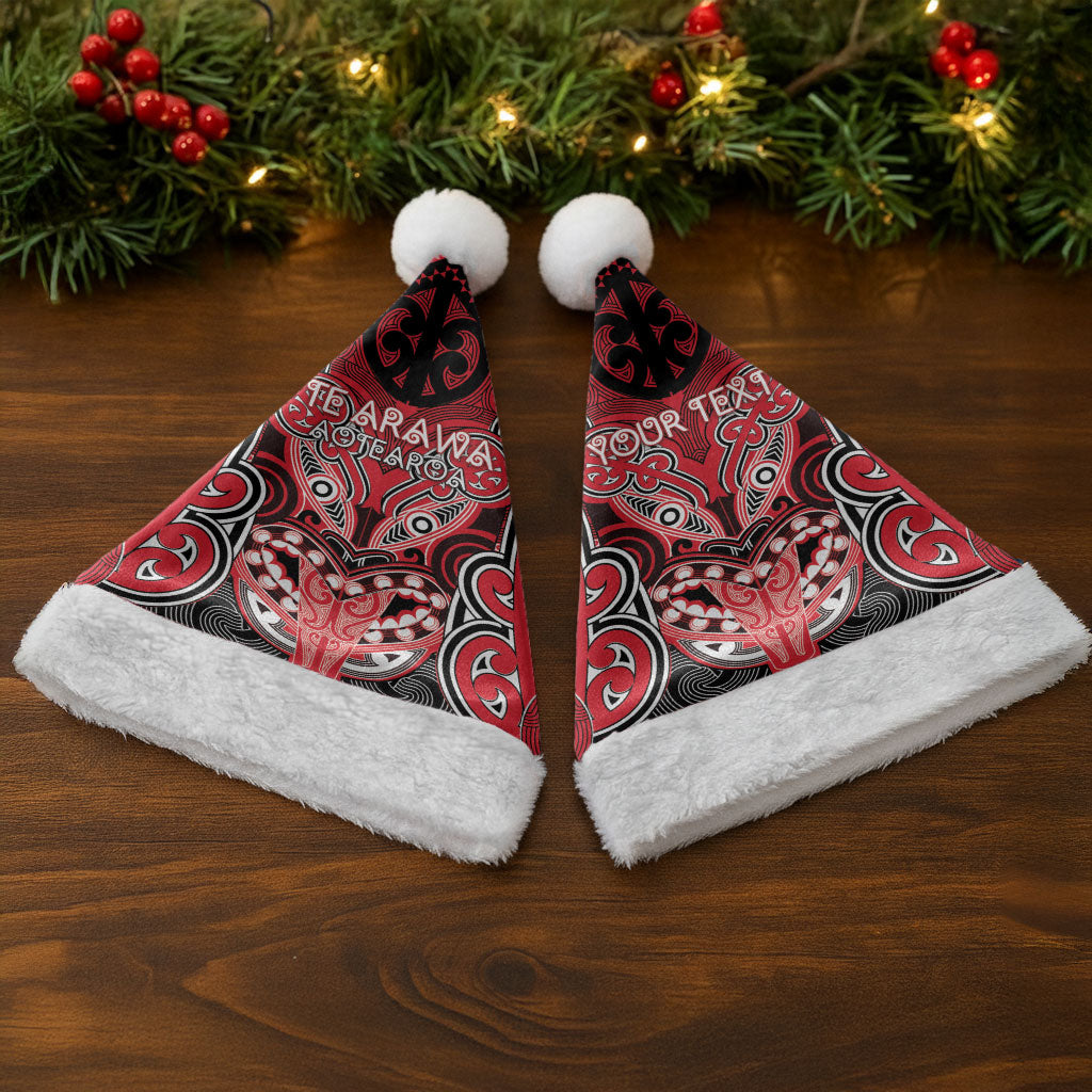 Aotearoa Iwi Te Arawa Personalised Christmas Santa Hat Maori Kowhaiwhai Pattern