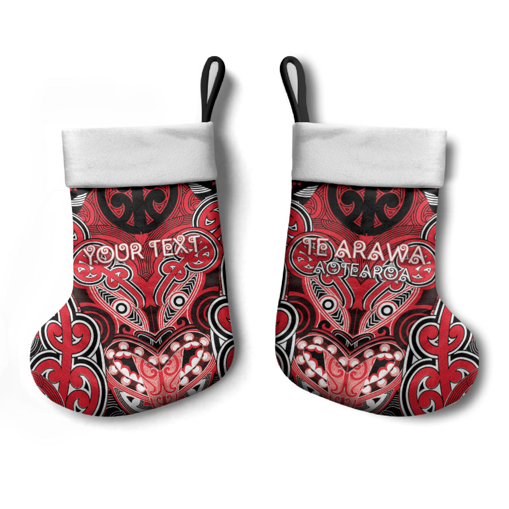 Aotearoa Iwi Te Arawa Personalised Christmas Stocking Maori Kowhaiwhai Pattern