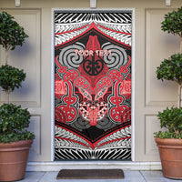 Aotearoa Iwi Te Arawa Personalised Door Cover Maori Kowhaiwhai Pattern