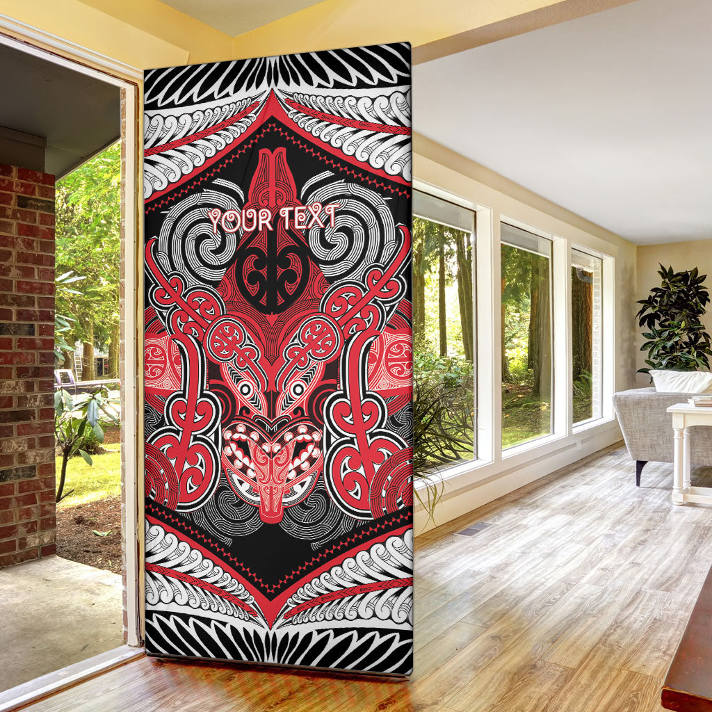Aotearoa Iwi Te Arawa Personalised Door Cover Maori Kowhaiwhai Pattern