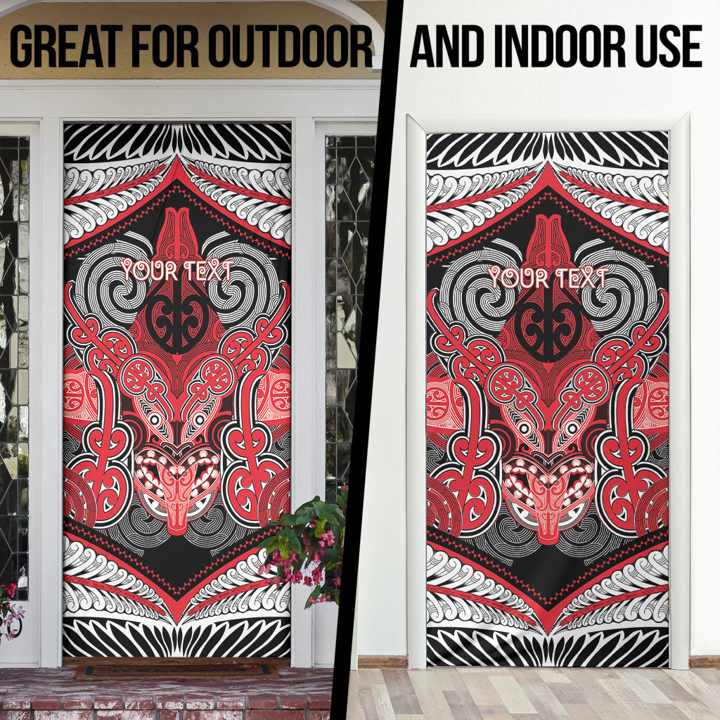Aotearoa Iwi Te Arawa Personalised Door Cover Maori Kowhaiwhai Pattern