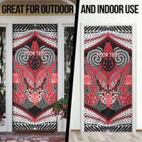 Aotearoa Iwi Te Arawa Personalised Door Cover Maori Kowhaiwhai Pattern