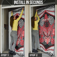 Aotearoa Iwi Te Arawa Personalised Door Cover Maori Kowhaiwhai Pattern