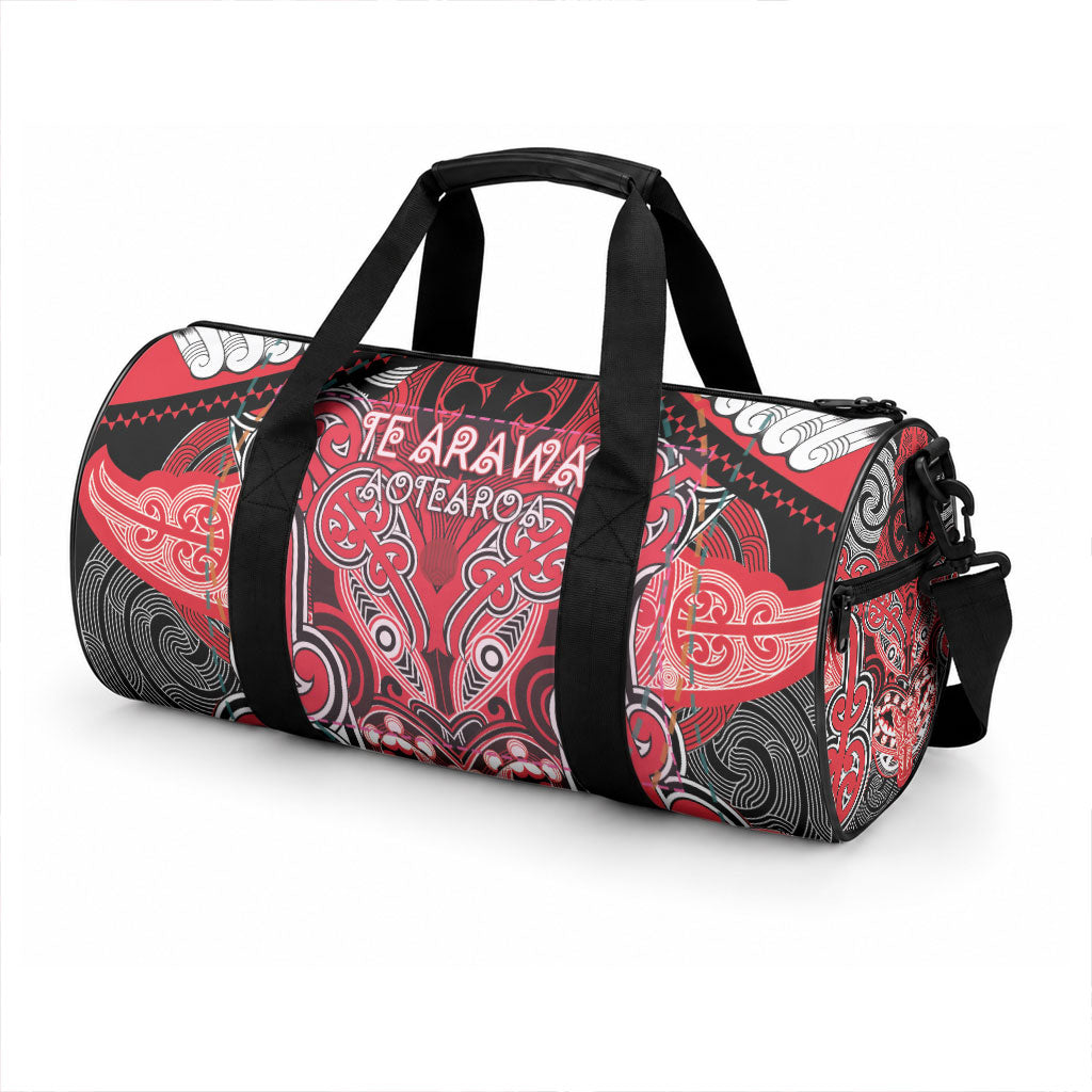 Aotearoa Iwi Te Arawa Duffle Bag Maori Kowhaiwhai Pattern