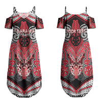 Aotearoa Iwi Te Arawa Personalised Family Matching Summer Maxi Dress and Hawaiian Shirt Maori Kowhaiwhai Pattern