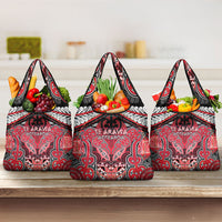 Aotearoa Iwi Te Arawa Grocery Bag Maori Kowhaiwhai Pattern