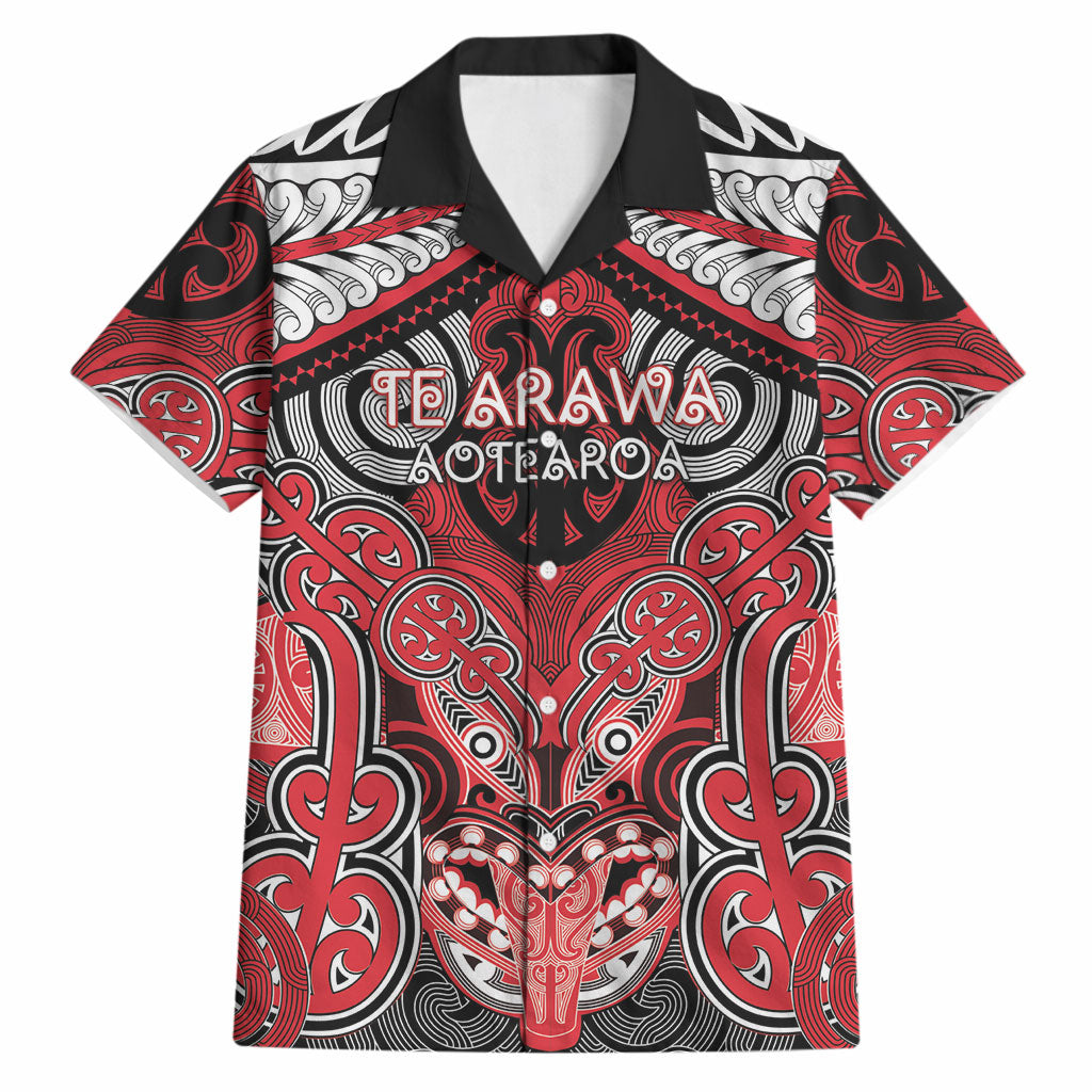 Aotearoa Iwi Te Arawa Personalised Hawaiian Shirt Maori Kowhaiwhai Pattern
