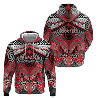 Aotearoa Iwi Te Arawa Personalised Hoodie Maori Kowhaiwhai Pattern