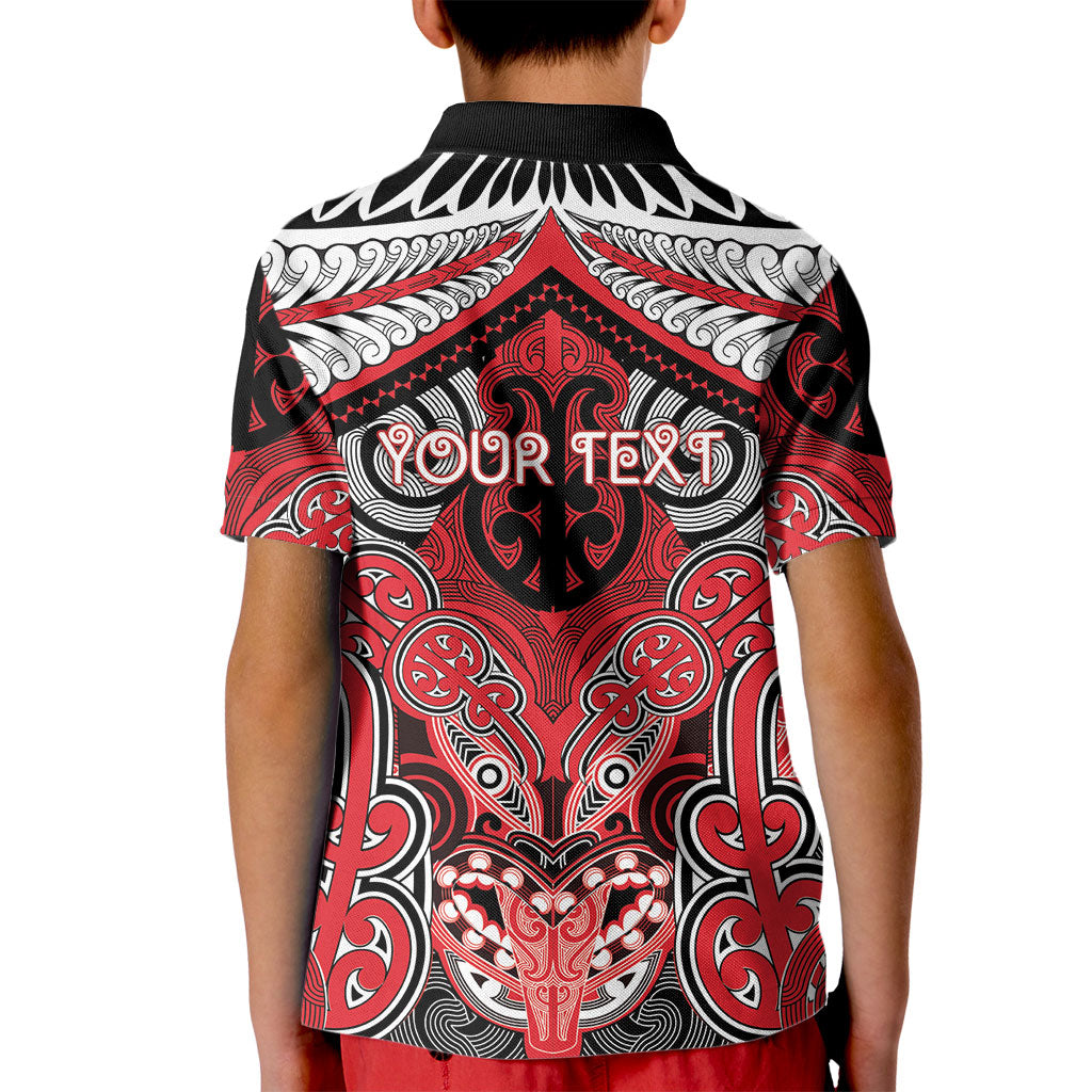 Aotearoa Iwi Te Arawa Personalised Kid Polo Shirt Maori Kowhaiwhai Pattern
