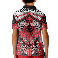 Aotearoa Iwi Te Arawa Personalised Kid Polo Shirt Maori Kowhaiwhai Pattern