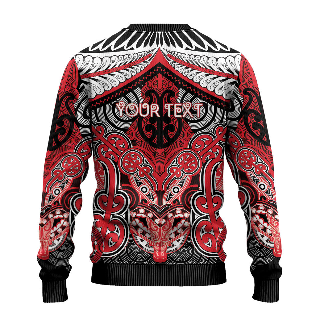 Aotearoa Iwi Te Arawa Personalised Ugly Christmas Sweater Maori Kowhaiwhai Pattern