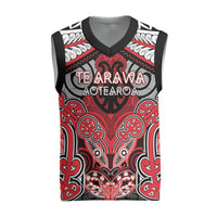 Aotearoa Iwi Te Arawa Personalised Christmas Knitted V-Neck Vest Maori Kowhaiwhai Pattern