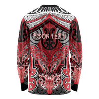 Aotearoa Iwi Te Arawa Personalised Long Sleeve Shirt Maori Kowhaiwhai Pattern