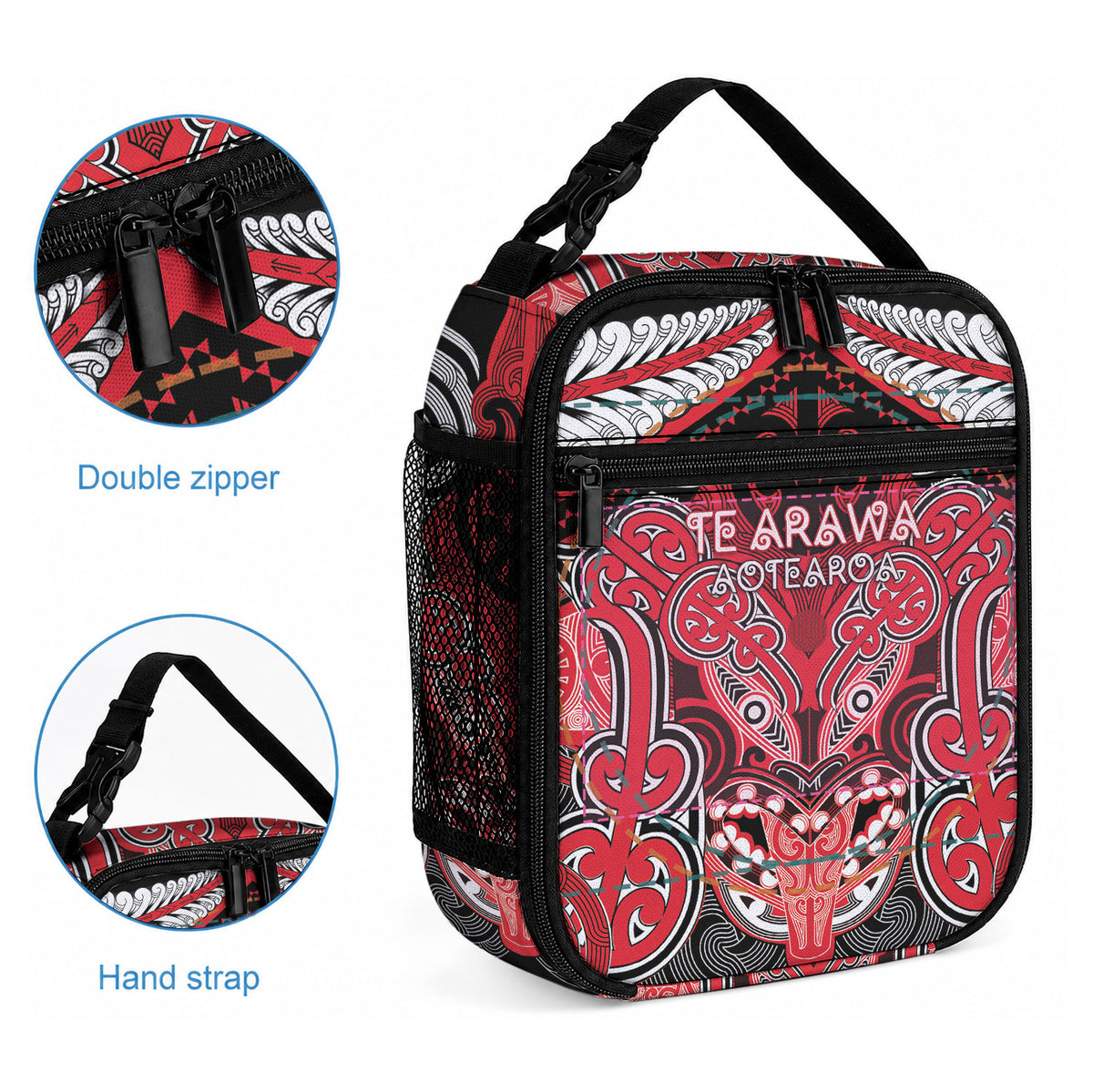 Aotearoa Iwi Te Arawa Lunch Bag Maori Kowhaiwhai Pattern