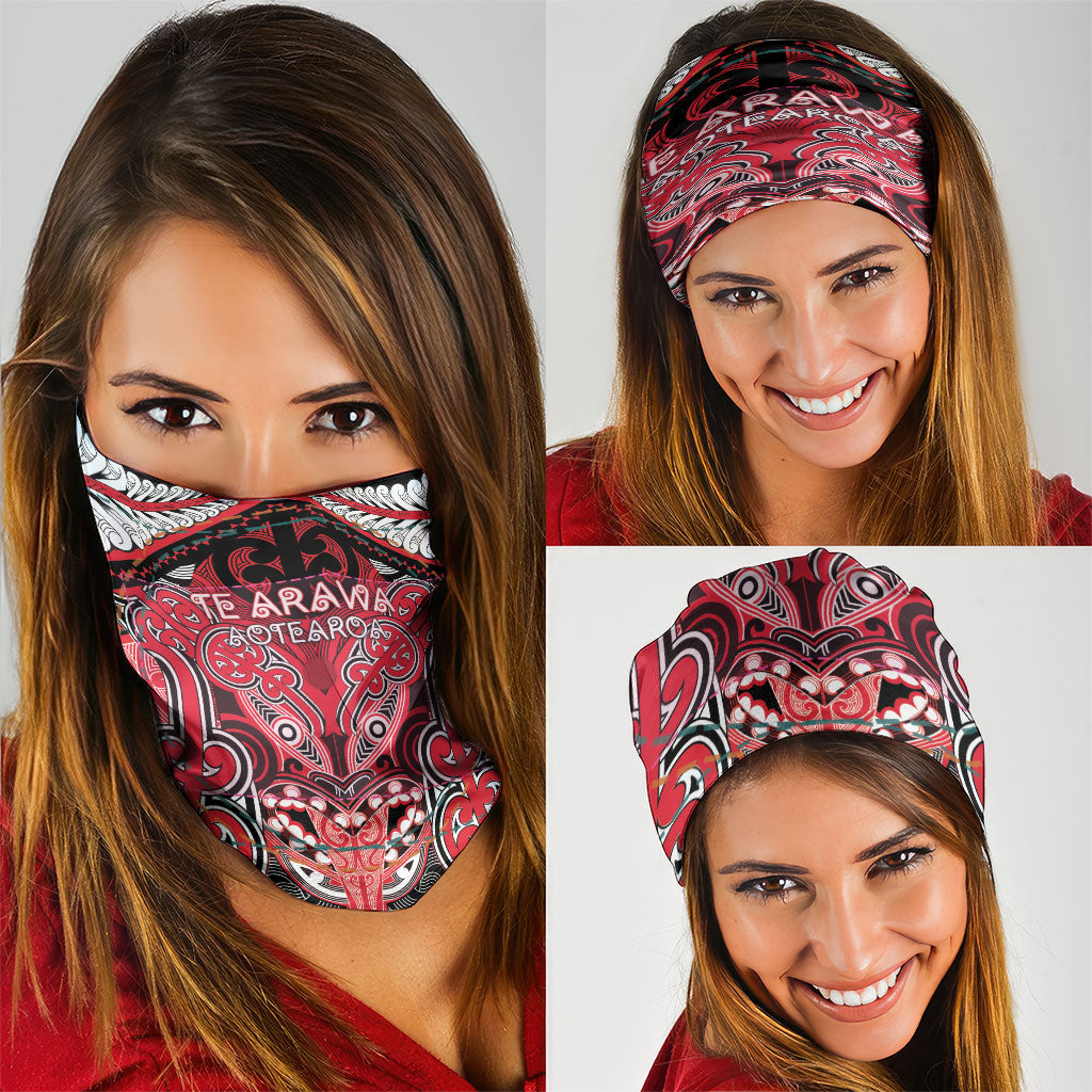 Aotearoa Iwi Te Arawa Neck Gaiter Maori Kowhaiwhai Pattern